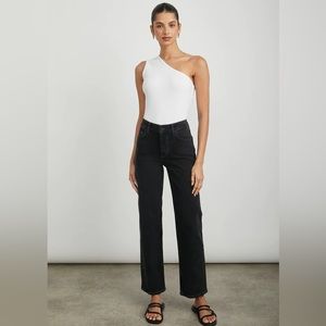 NWT Rails The Topanga High-Rise Stretch Straight Jeans, Tarmac Wash, 29